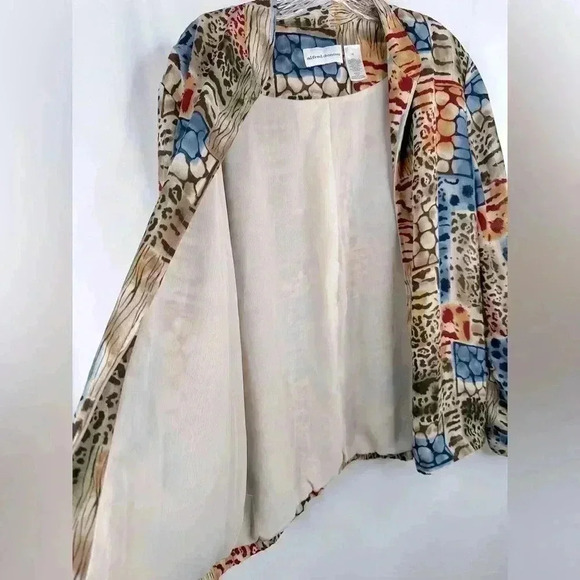 Alfred Dunner Women Zip-Up Lightweight Summer Jacket Artsy Bohemian Plus Size 16 - Picture 8 of 13